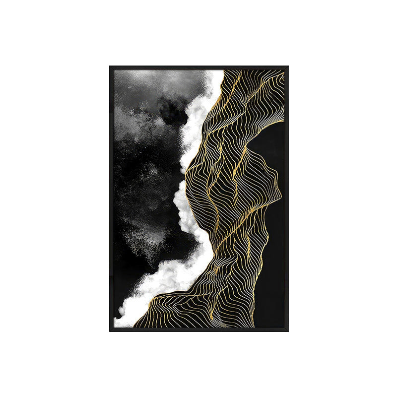 Ocean of Nyx Abstract Wall Painting With Frame media 4