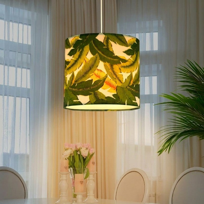 LustraGlow Metal & Fabric Ceiling Lamp