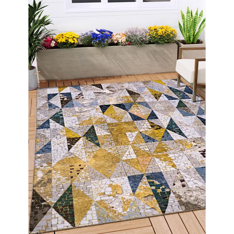 Katya Geometric Polyester Carpet - Yellow & Blue media 3
