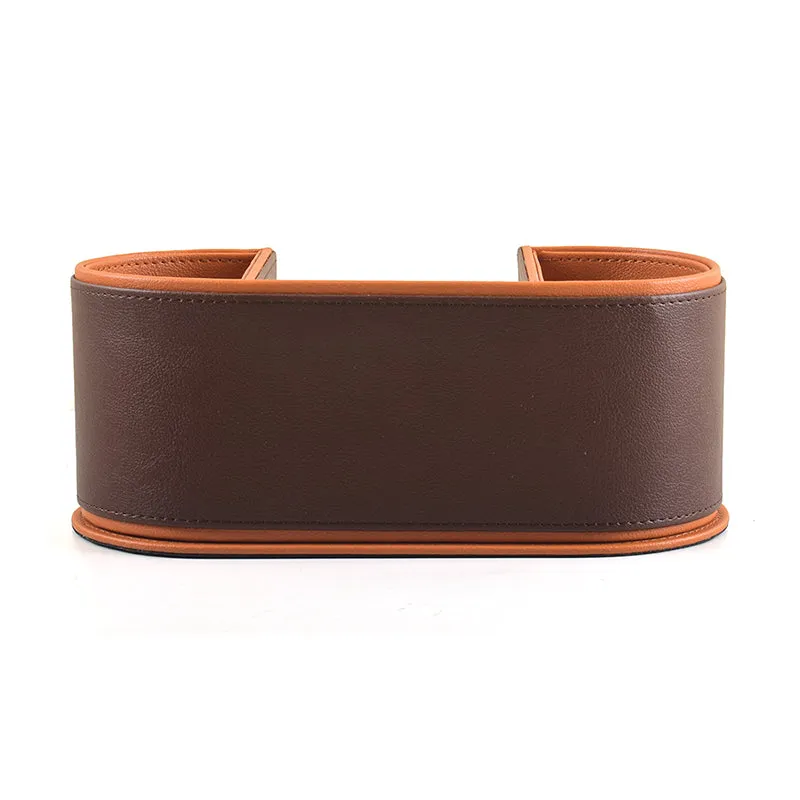 Tisca Curve Faux Leather Desk Organizer - Brown media 8