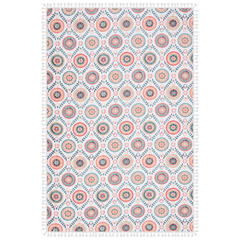 Niva Floral Table Cloth - White & Red media 6