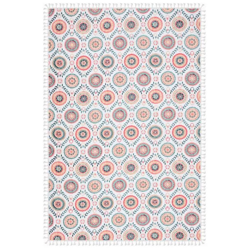 Niva Floral Table Cloth - White & Red media 6