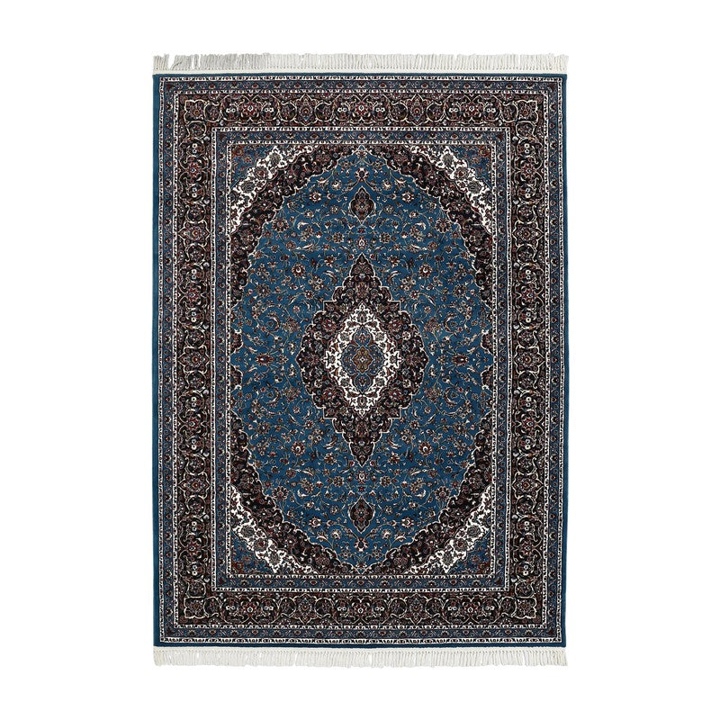 RitiRang Artificial Silk Carpet - Blue