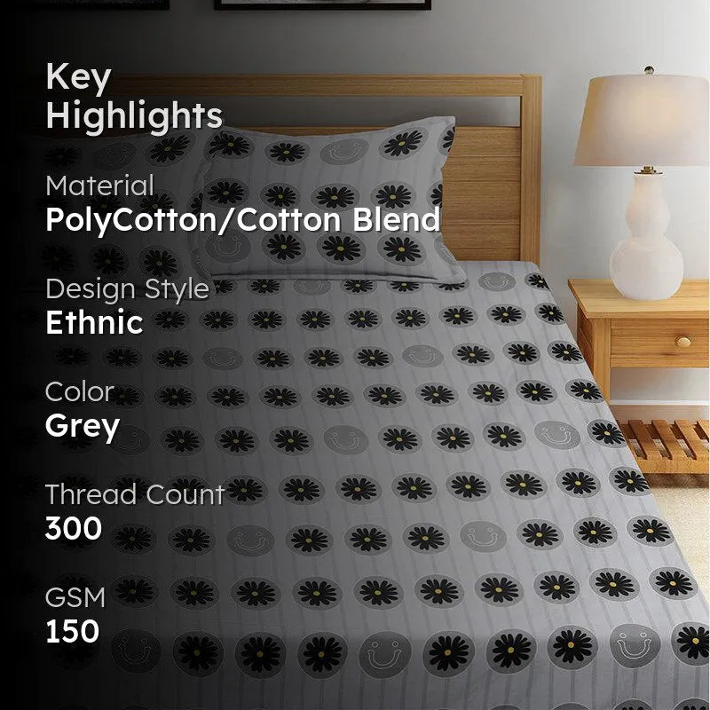 Marley Floral Bedsheet - 150 GSM media 2