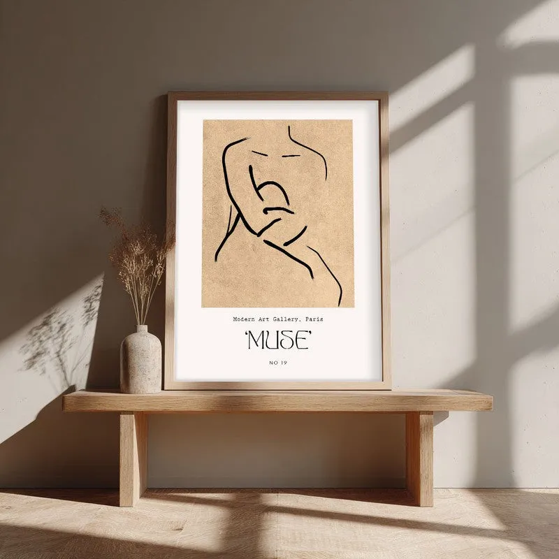Inward Calm Canvas Wall Painting With Brown Frame media 4