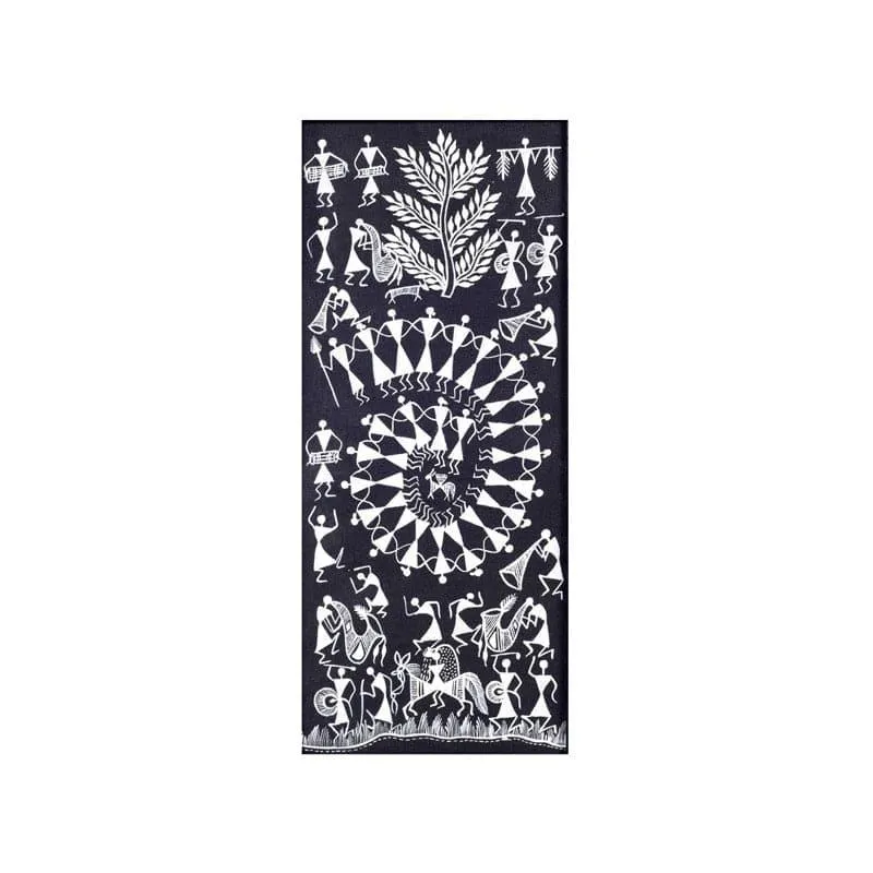 Warli Rythm Canvas Wall Art media 4