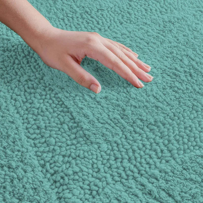 Paris Treads Microfiber Bath Mat - Turquoise media 5