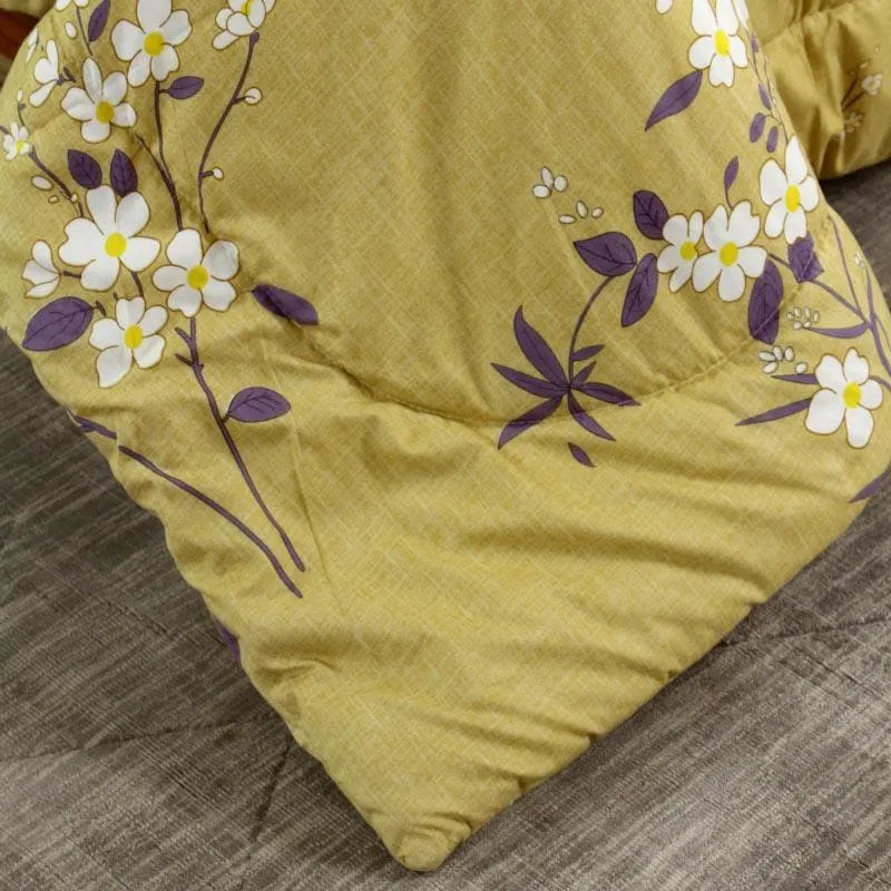 Allure Floral Printed Glace Cotton Comforter - 120 GSM media 6