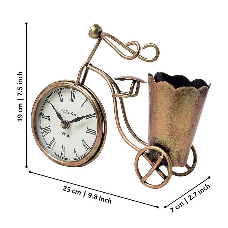 Bicycle Clock With Stationery Holder Cum Clock media 9