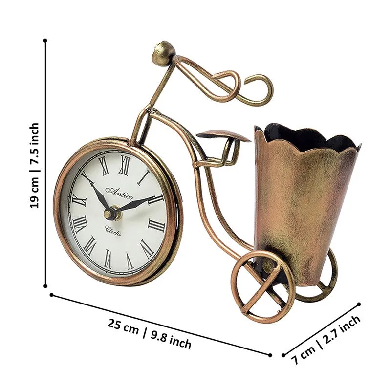 Bicycle Clock With Stationery Holder Cum Clock media 9