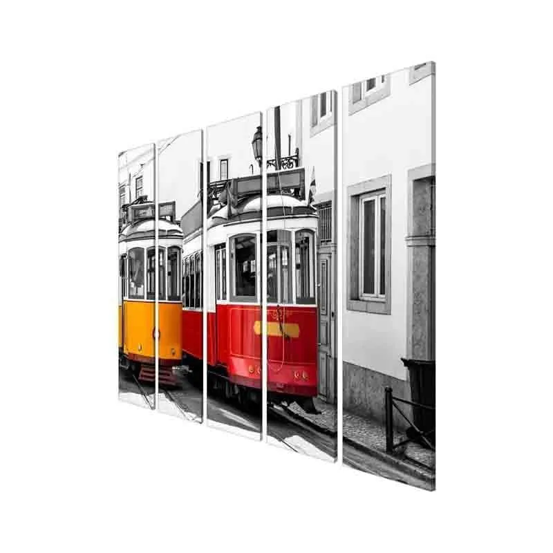Modern Rail Canvas Wall Art - Five Piece Set media 7