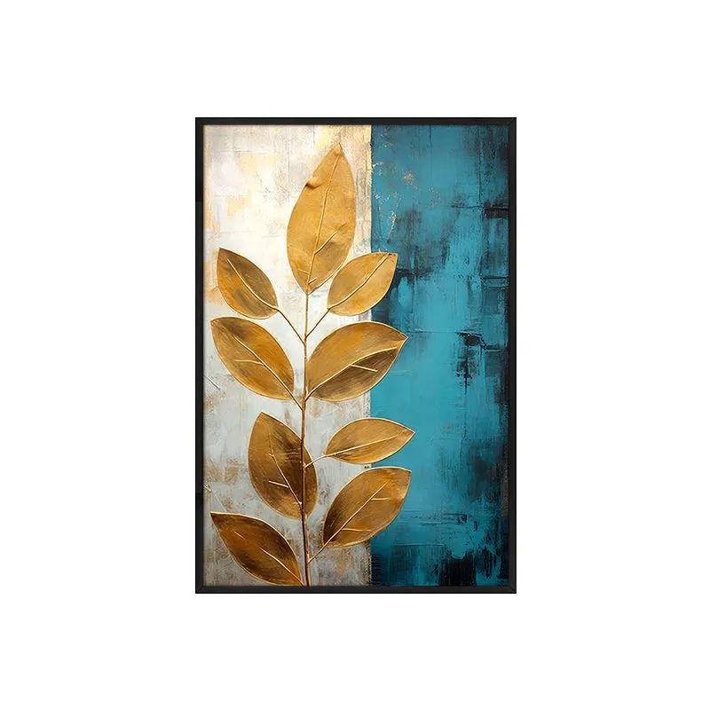 Leaves of Light Wall Painting With Frame media 4