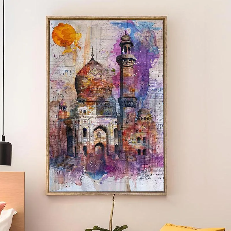 Rang-e-Taj Canvas Traditional Wall Art With Frame media 2