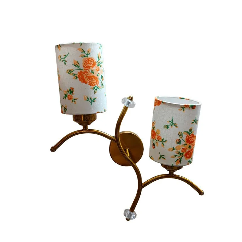LumiBranch Dual Cotton Wall Lamp - White & Orange media 4