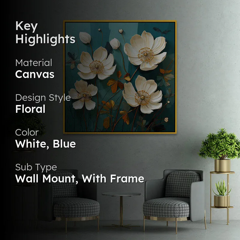 Flora Pure Canvas Wall Art With Frame media 2