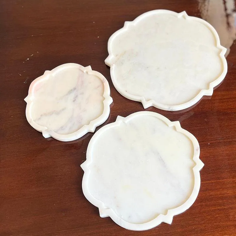Marbre Floral Marble Platter - Set of Three media 1