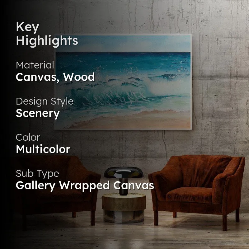 Summer Tropical Beach Canvas Painting - Gallery Wrap media 2