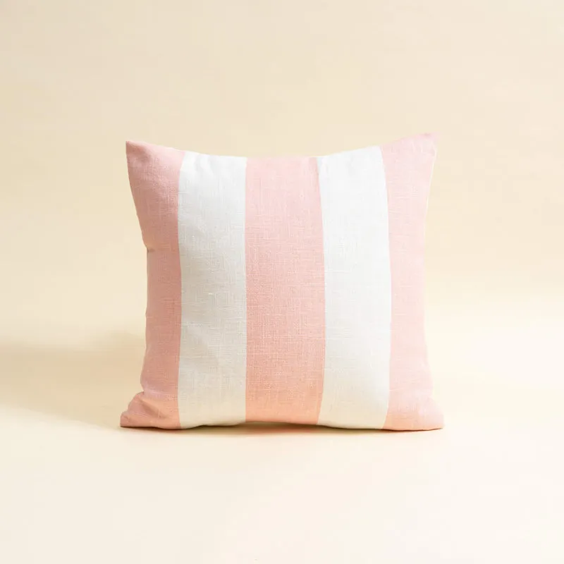 Belen Hand Printed Square Cushion Cover - Pink media 3