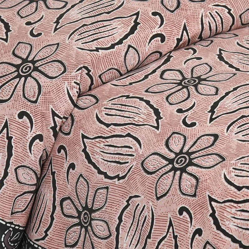 Yuvara Floral Cotton Bedsheet (Pink) - 160 TC media 4