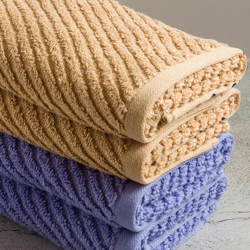 Nautica Riviera Soft Cotton Hand & Face Towel (Light Tan & Light Blue) - Set Of Four media 5