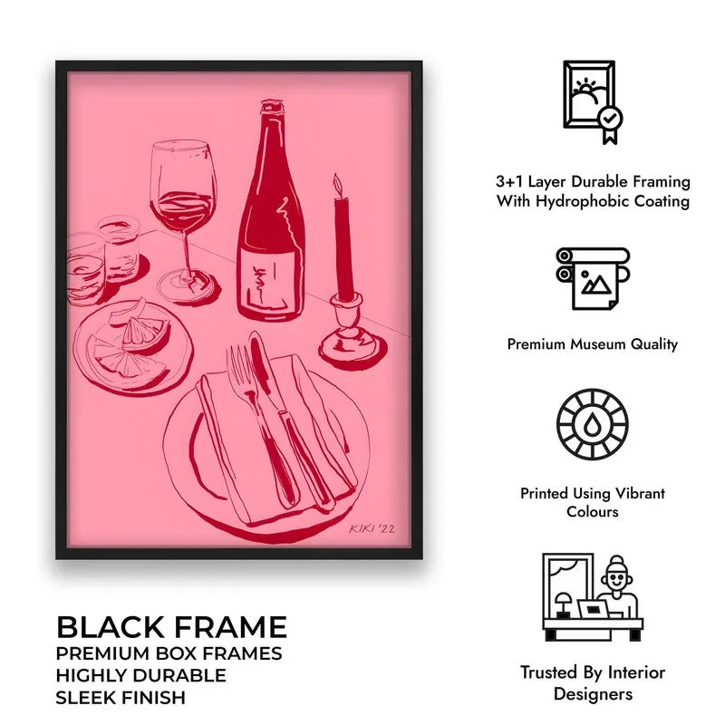Bar Cart Bliss Archival Canvas Wall Art - Black media 10