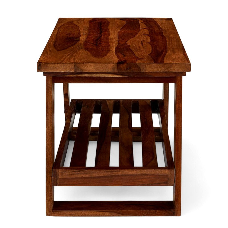 Axeron Sheesham Wooden Center Table - Brown media 5