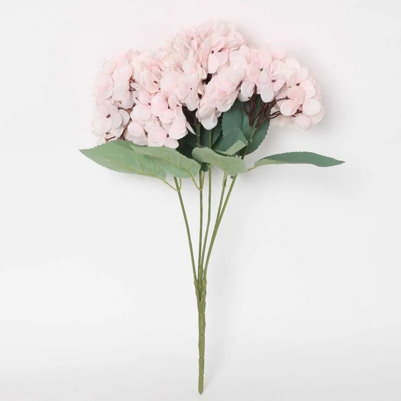 Luxury Artificial Hydrangea Flower Bunch - Pink media 4