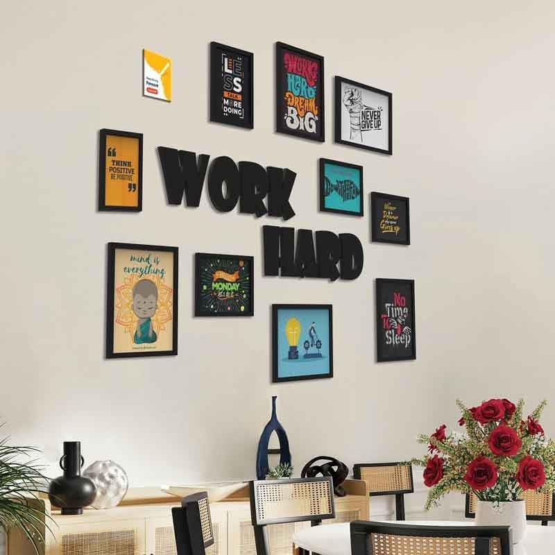 Work Hard Collage MDF Photo Frames - Set Of Ten media 4