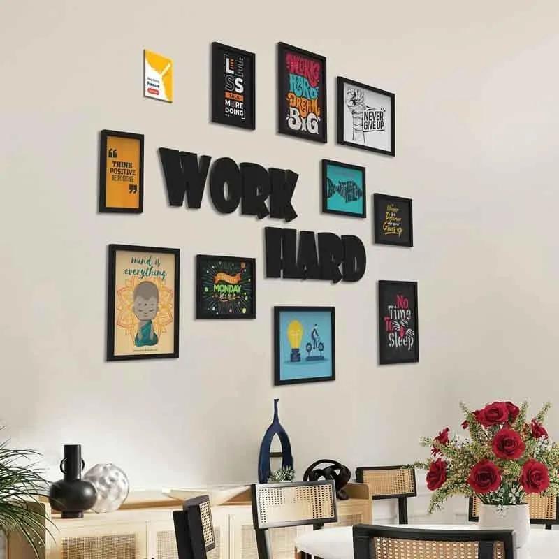 Work Hard Collage MDF Photo Frames - Set Of Ten media 4