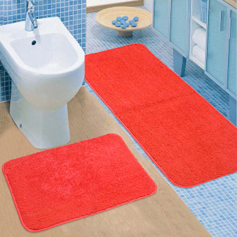Saral Home Solid Anti-Skid Bathmat - Set Of Two