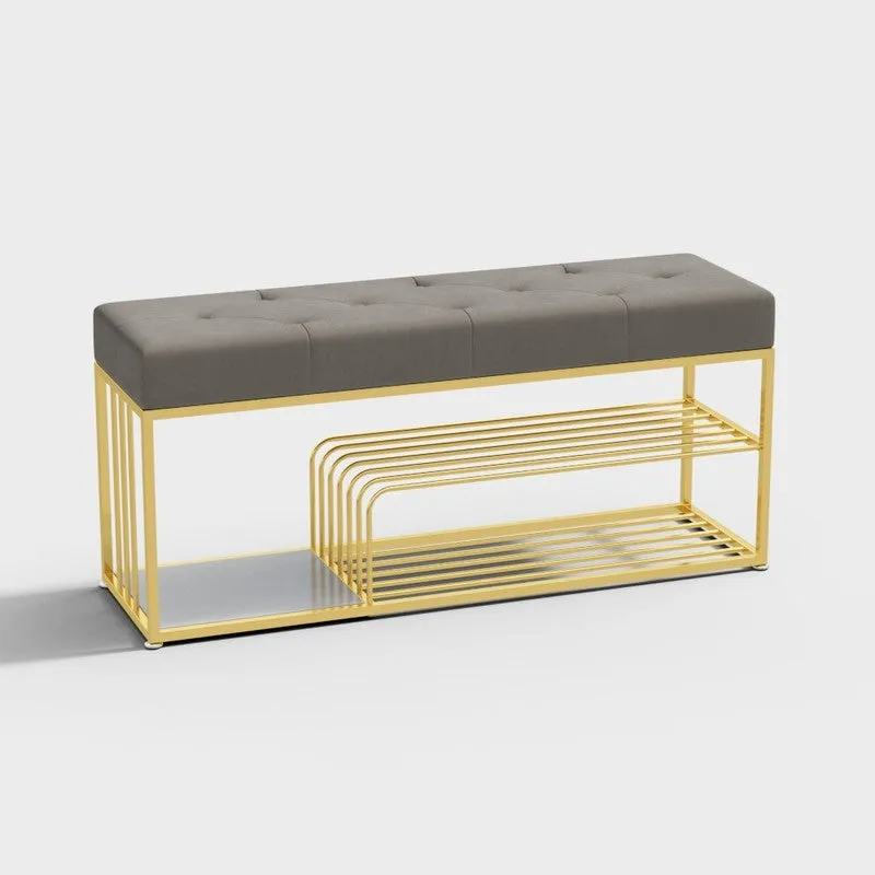Stackable Metal Shoe Rack - Gold,Grey media 6