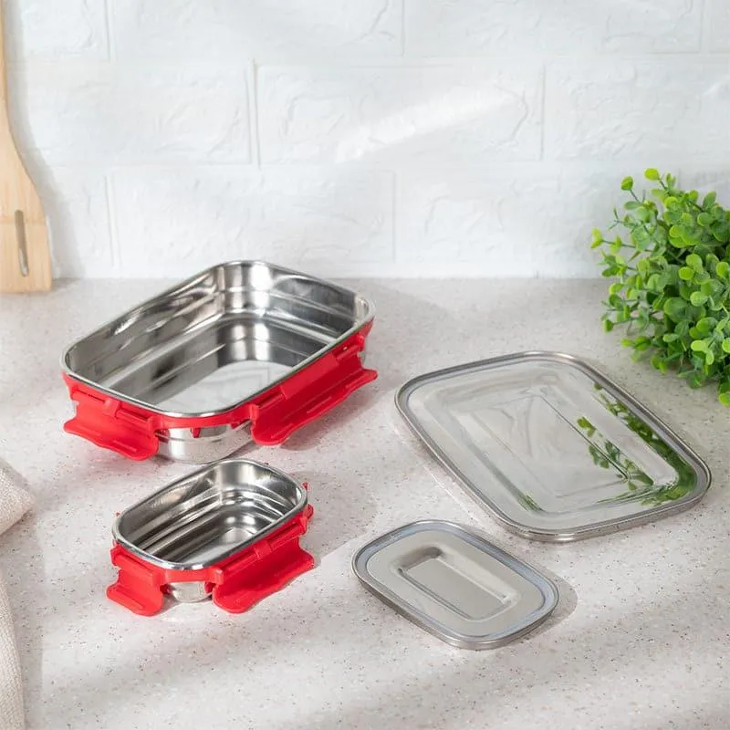 Ligo Red Lunch Box (800/150 mL) - Two Piece Set media 3
