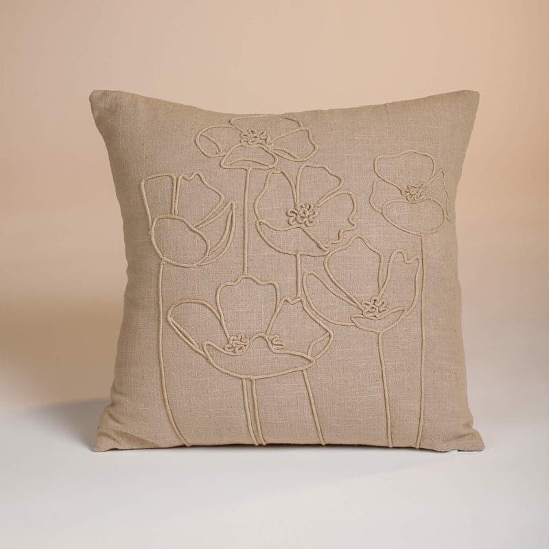 Flora Doodle Embroidered Cushion Cover media 2