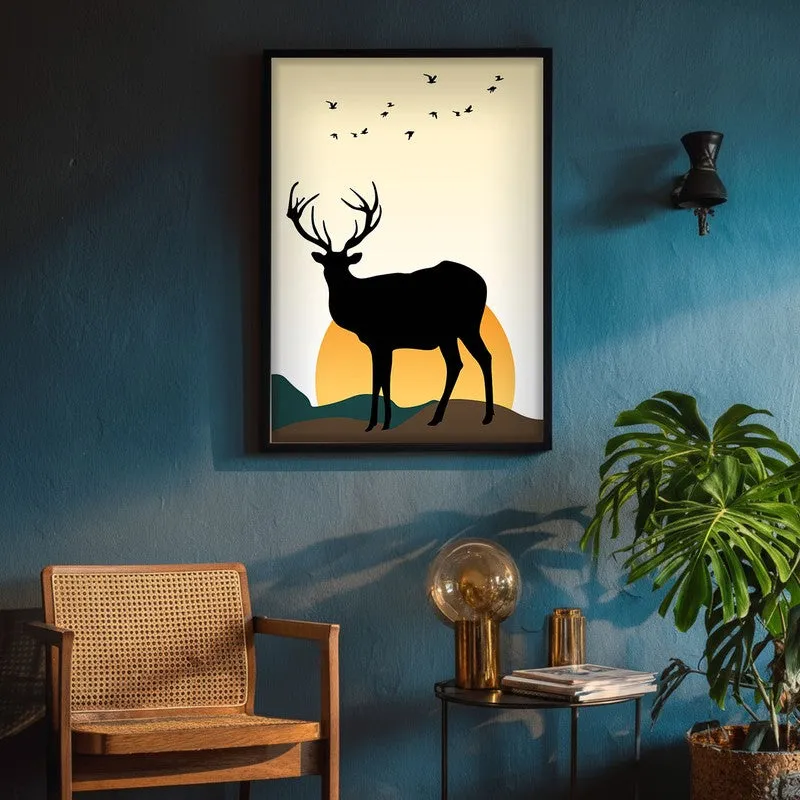 Moonlight Meadow Archival Canvas Wall Art - Black Frame media 5