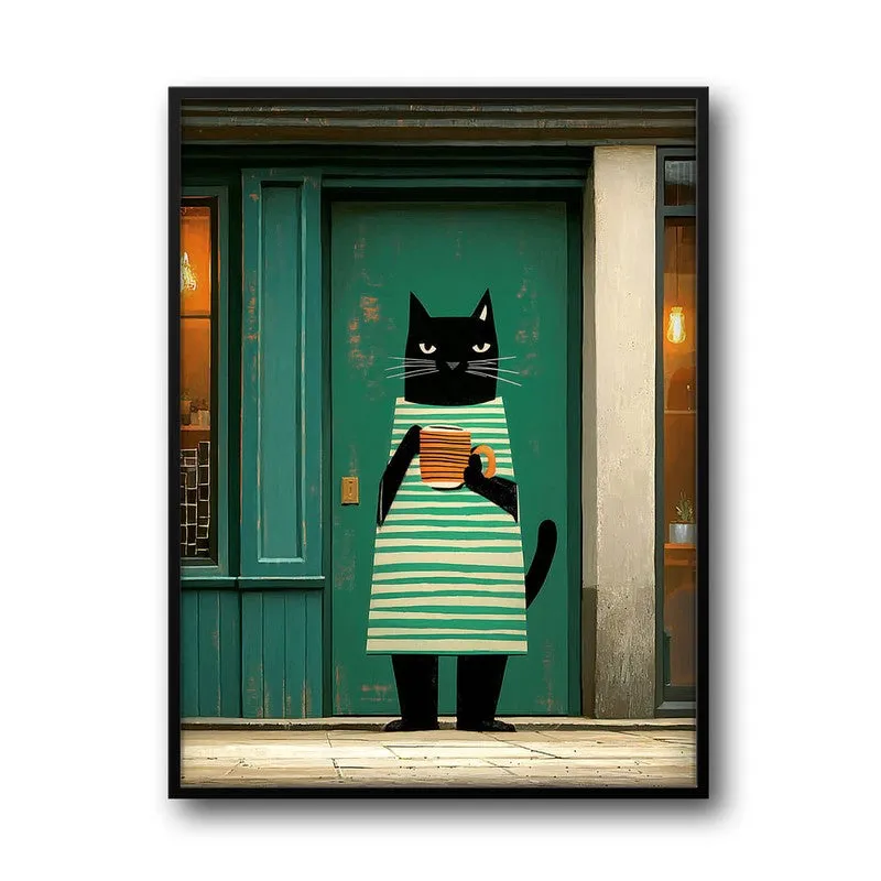 Paws & Brew Wall Painting With Frame media 3