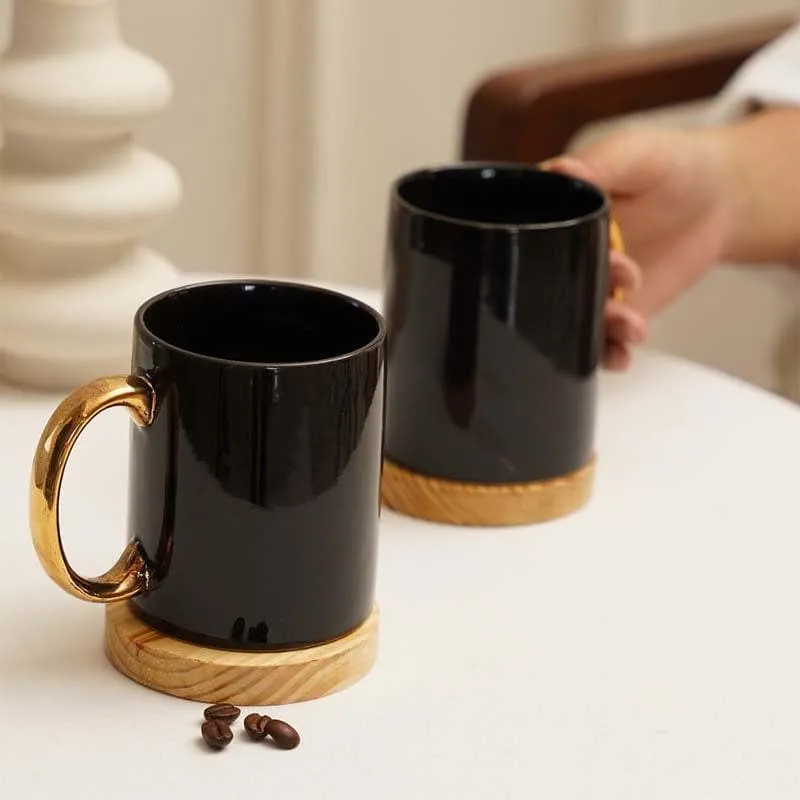 Solomon Ceramic Coffee Mug (320 mL Each) - Set of Two media 1