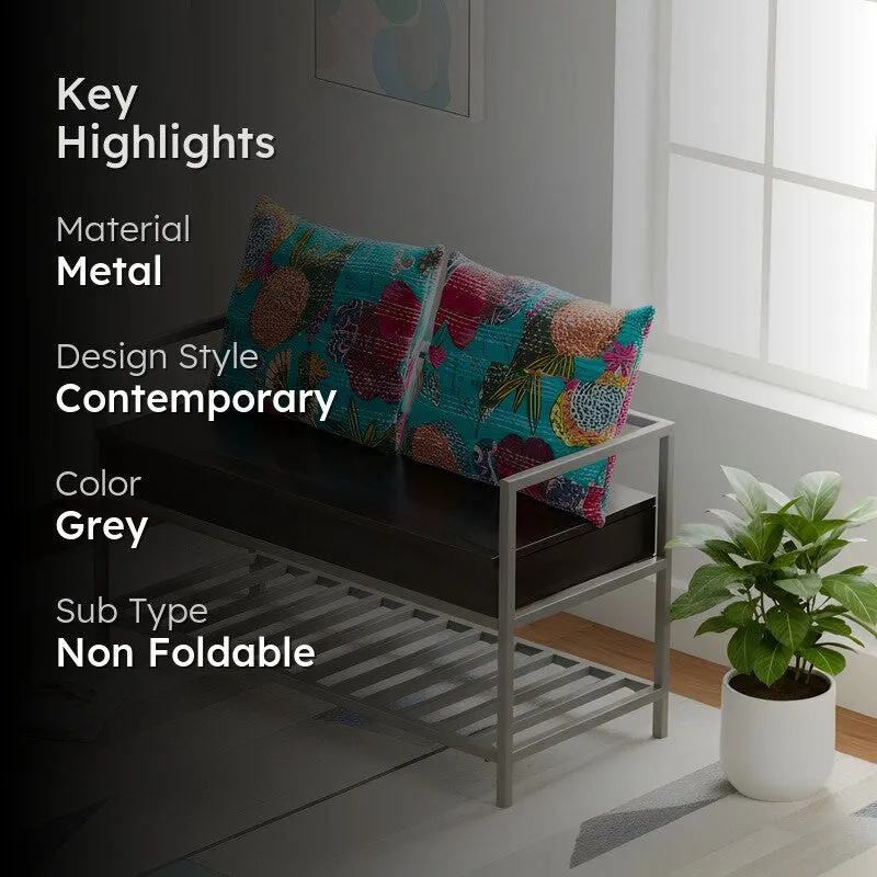 Wavex Metal Bench - Grey media 2