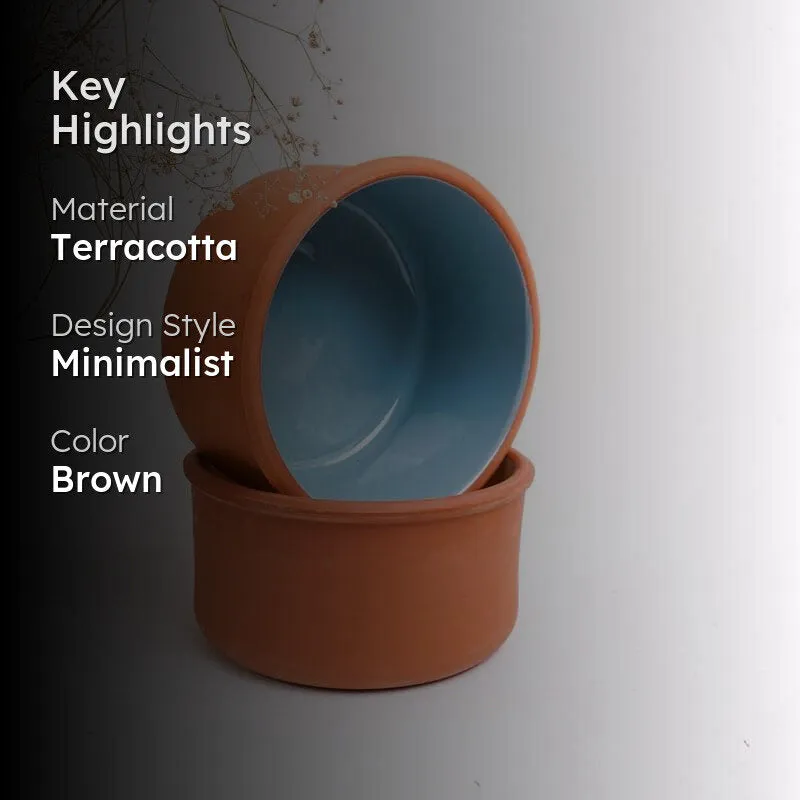 Terracotta Tale Bowl (Yellow & Blue) - Set Of Two media 2