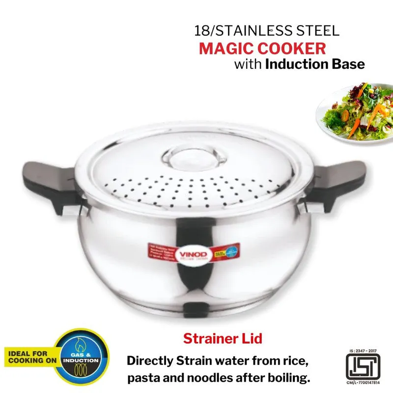 Vinod Velric Pressure Cooker Stainless Steel - 5500 mL - 5
