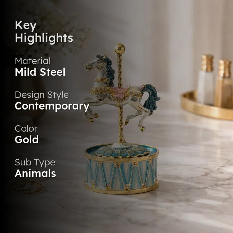 Royal Gallop 24K Gold Plated Mild Steel Showpiece media 2