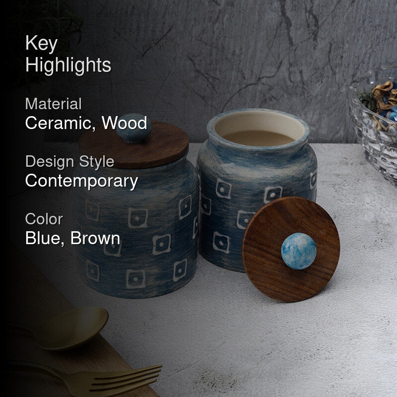 Carvy Ceramic Jar (500 mL Each) - Set Of Two media 2