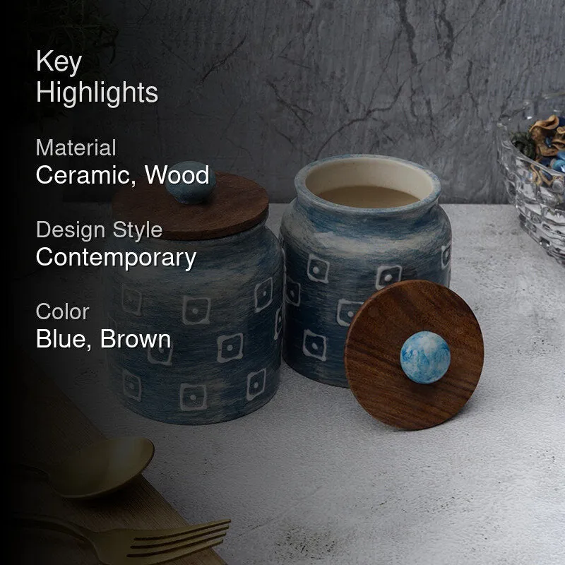Carvy Ceramic Jar (500 mL Each) - Set Of Two media 2