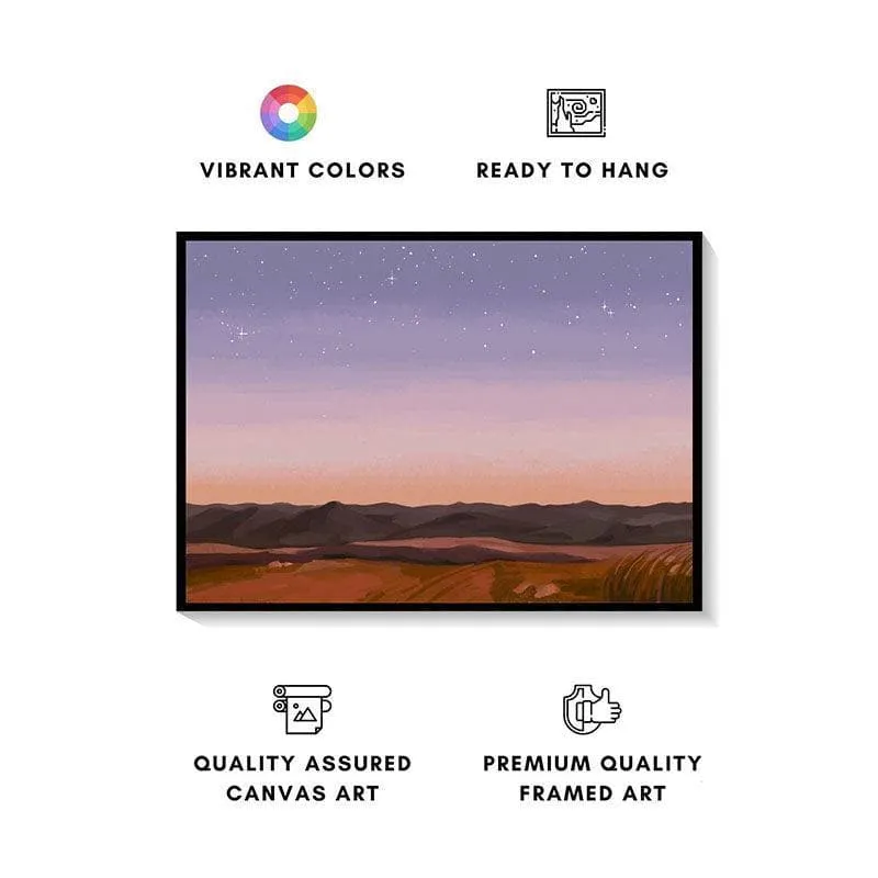 Sunset Canvas Wall Painting - Black Frame media 4