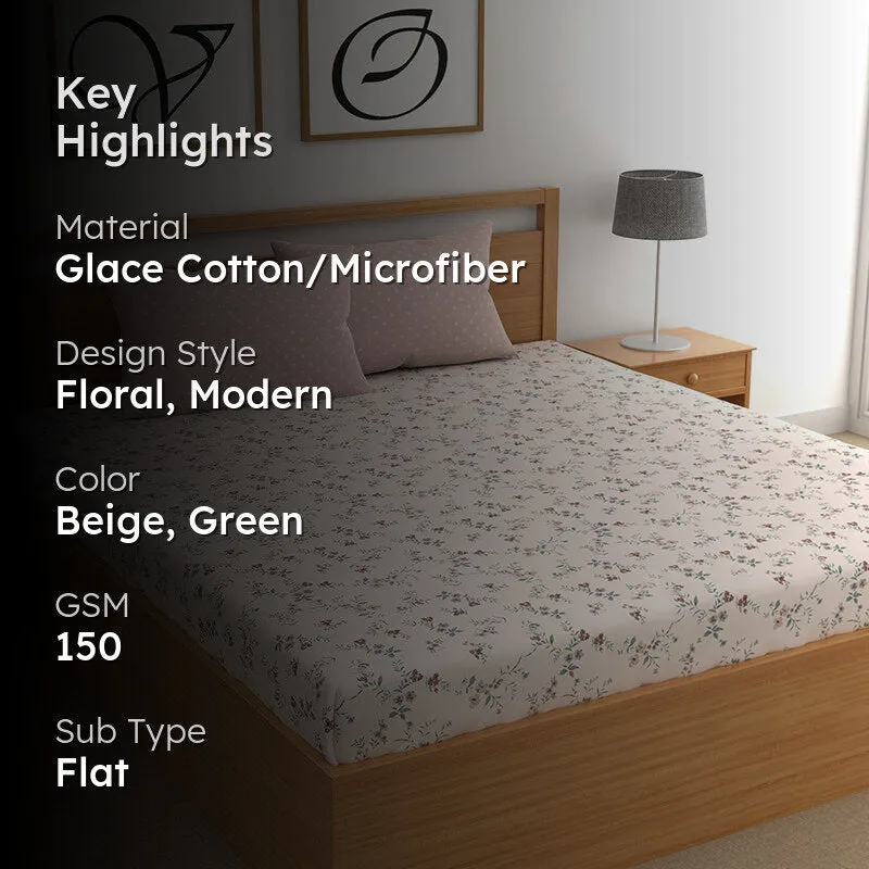 Spring Sprig I Microfiber Microfiber Bedsheet - 150 GSM media 2