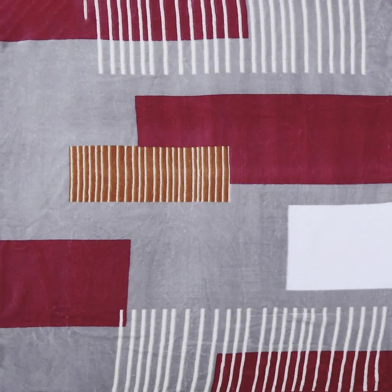 Monte Carlo Urban Harmony Blanket (Maroon,Grey)- 500 GSM media 6