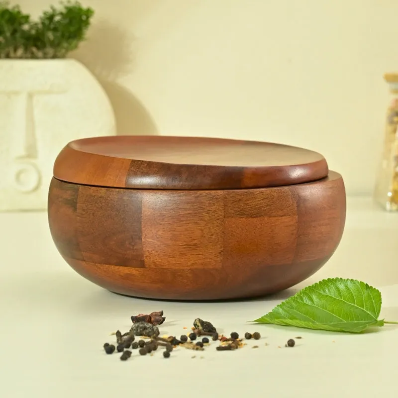 Rasrang Handcrafted Mango Wood Masala Box media 1