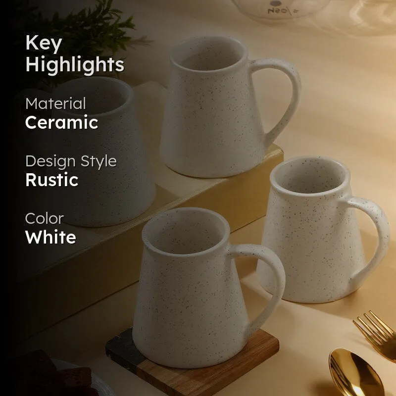 Mocha Ceramic Coffee Mug (300 mL Each) - Set Of Four media 2