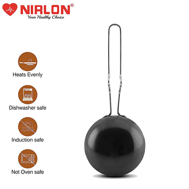 Nirlon Hard Anodized Tadka Pan - 300 ML image 3