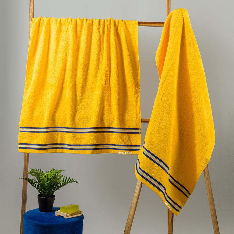 Nautica Dove Down Cotton Towel Set (Yellow) - Set Of Two media 3