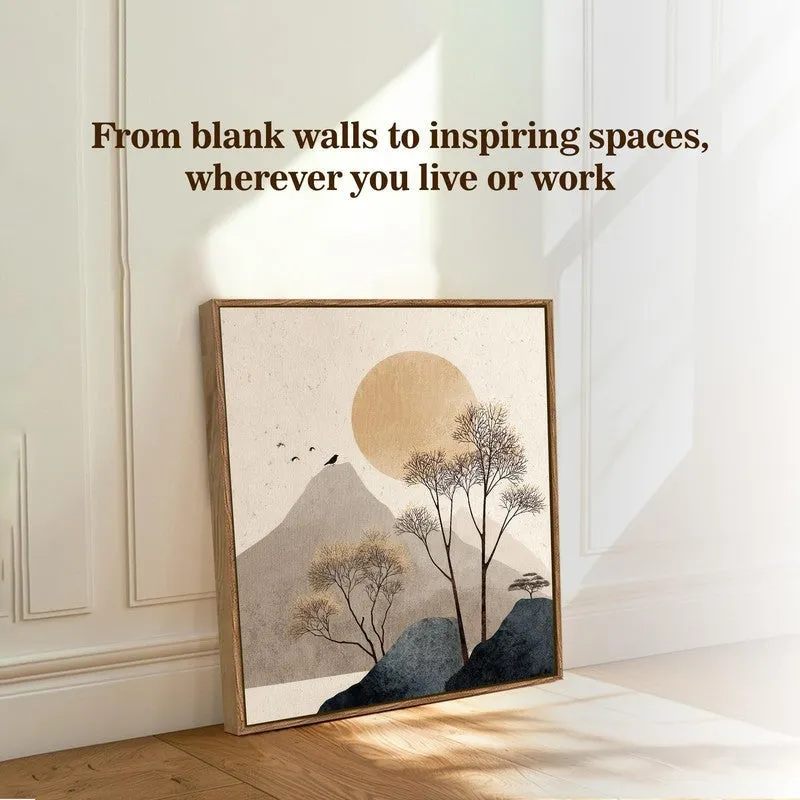 Misty Hills Canvas Wall Art With Frame media 8